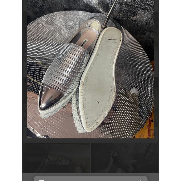 AUTHENTIC MIU MIU White NAPPA LEATHER SLIP-ON SNEAKERS - Picture 5 of 7